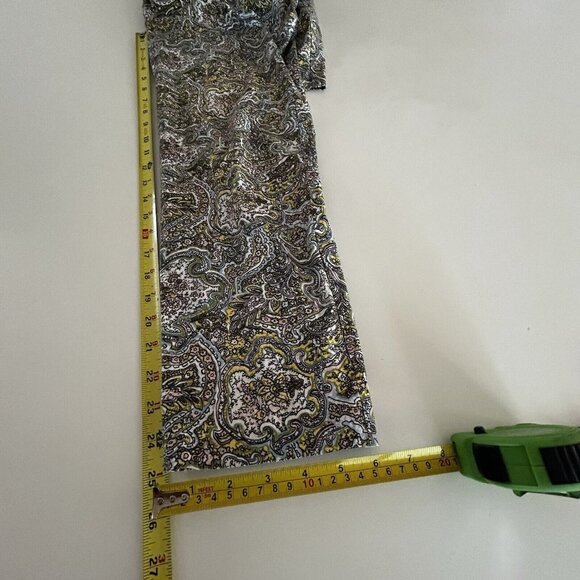 Ann Taylor Carnegie Crop Pants Stretch Paisley Floral 4 Multicolor Casual Boho - Picture 9 of 9